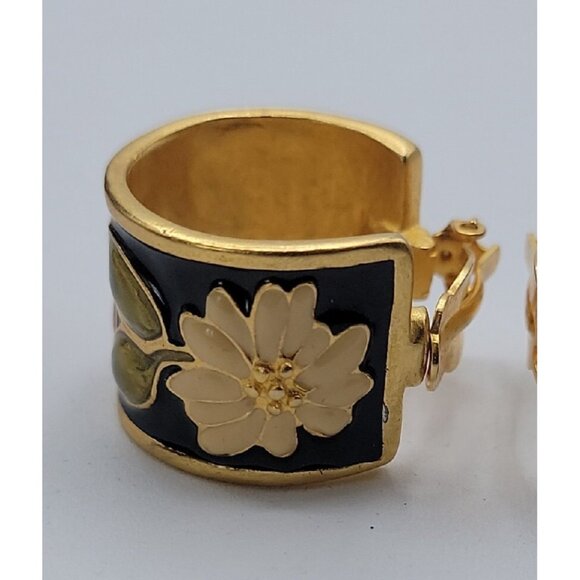 Karl Lagerfeld Tyrolean Clip On Earrings Oversized Signed Clip On Extremely Rare - Picture 12 of 16